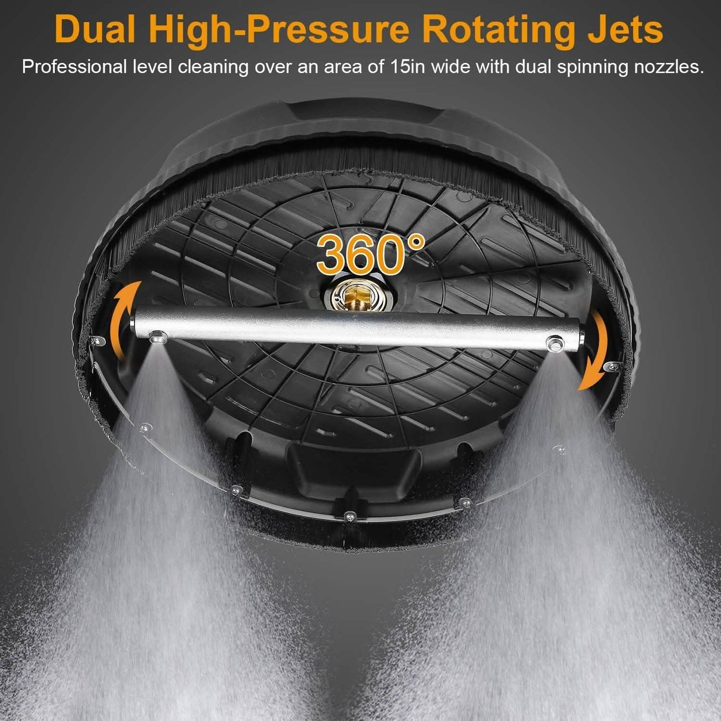 15" High Pressure Flat Surface Cleaner Household Appliances - Tophatter Daily Deals