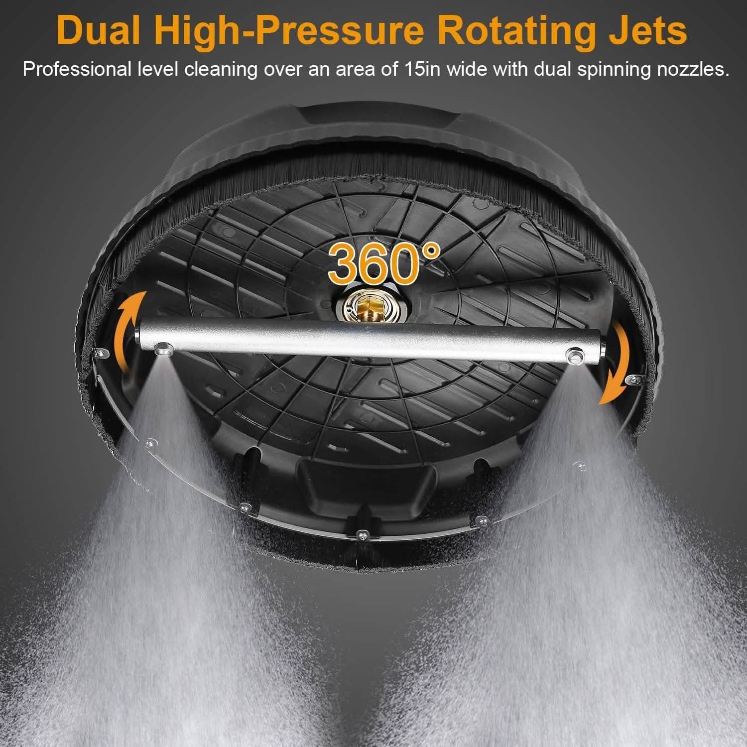 15" High Pressure Flat Surface Cleaner Household Appliances - Tophatter Daily Deals