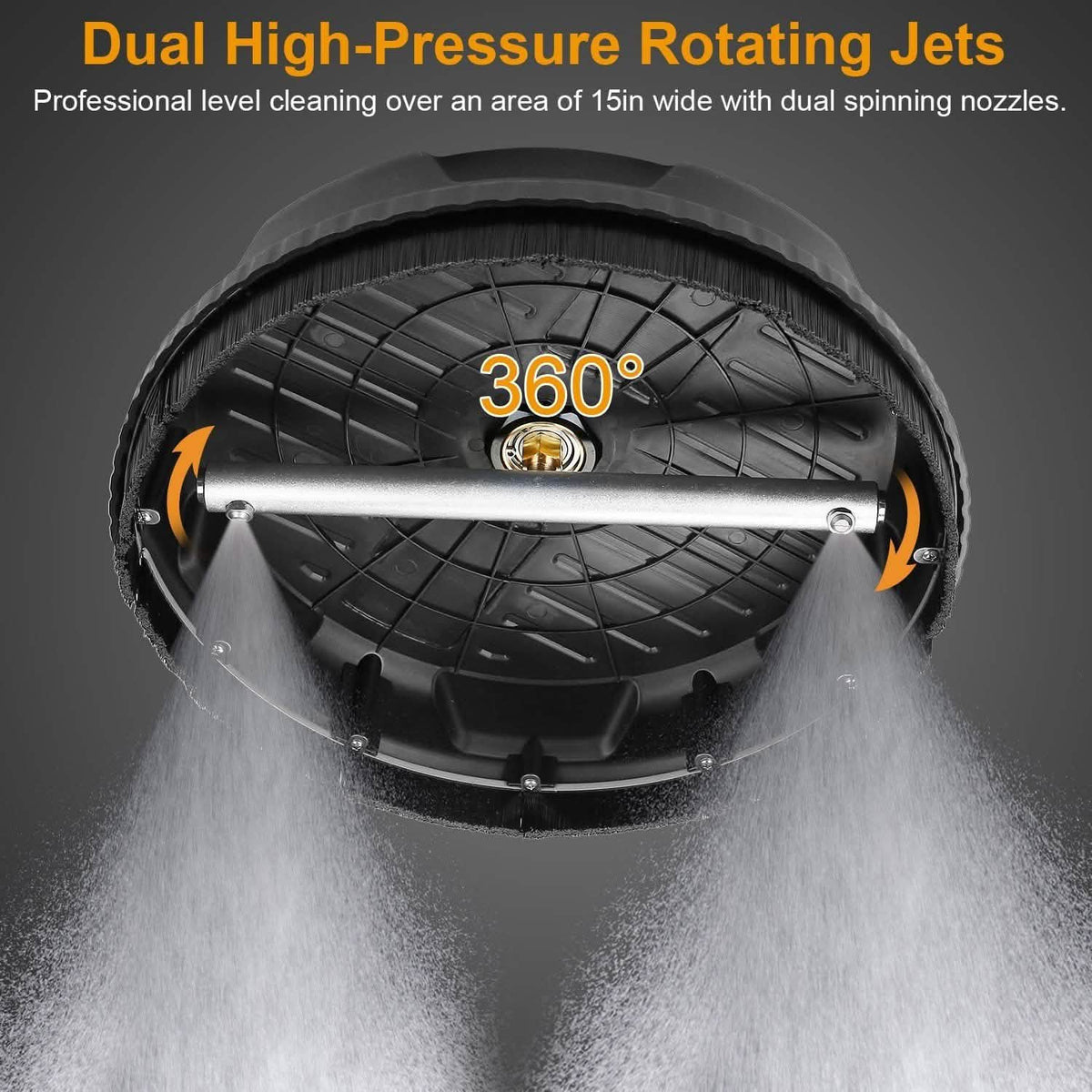 15" High Pressure Flat Surface Cleaner Household Appliances - Tophatter Daily Deals