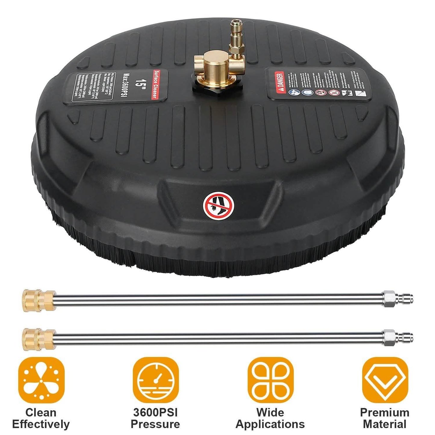 15" High Pressure Flat Surface Cleaner Household Appliances - Tophatter Daily Deals