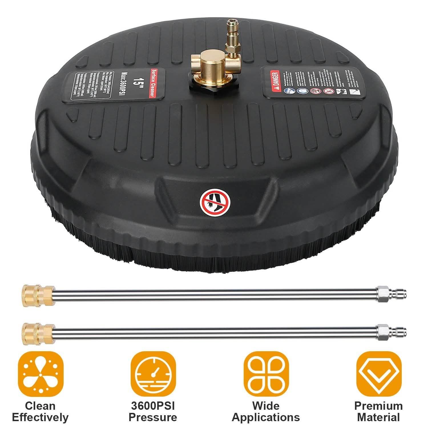15" High Pressure Flat Surface Cleaner Household Appliances - Tophatter Daily Deals