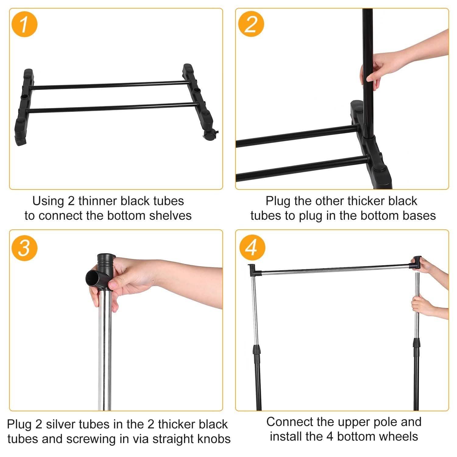 15 kg./33 lbs. Height Adjustable Garment Racks Storage & Organization - Tophatter Daily Deals