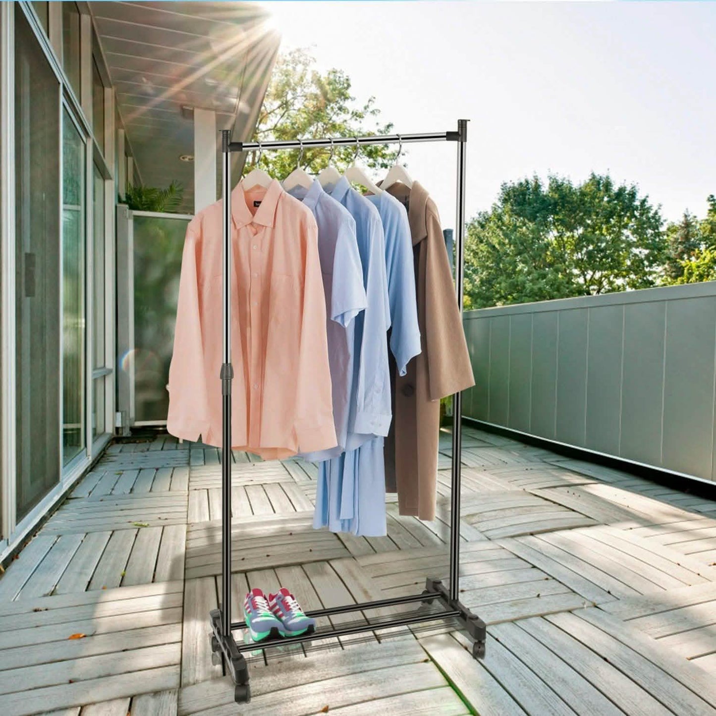 15 kg./33 lbs. Height Adjustable Garment Racks Storage & Organization - Tophatter Daily Deals