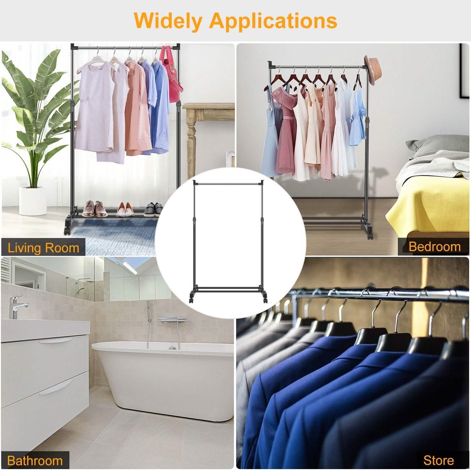 15 kg./33 lbs. Height Adjustable Garment Racks Storage & Organization - Tophatter Daily Deals