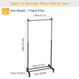 15 kg./33 lbs. Height Adjustable Garment Racks Storage & Organization - Tophatter Daily Deals