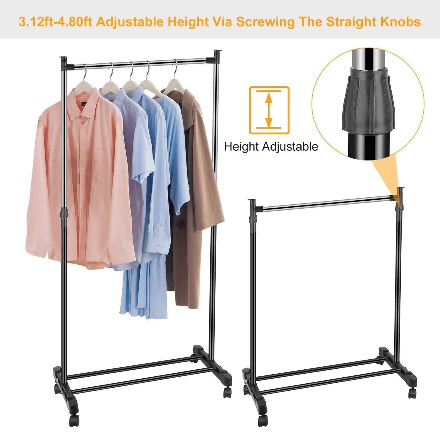 15 kg./33 lbs. Height Adjustable Garment Racks Storage & Organization - Tophatter Daily Deals