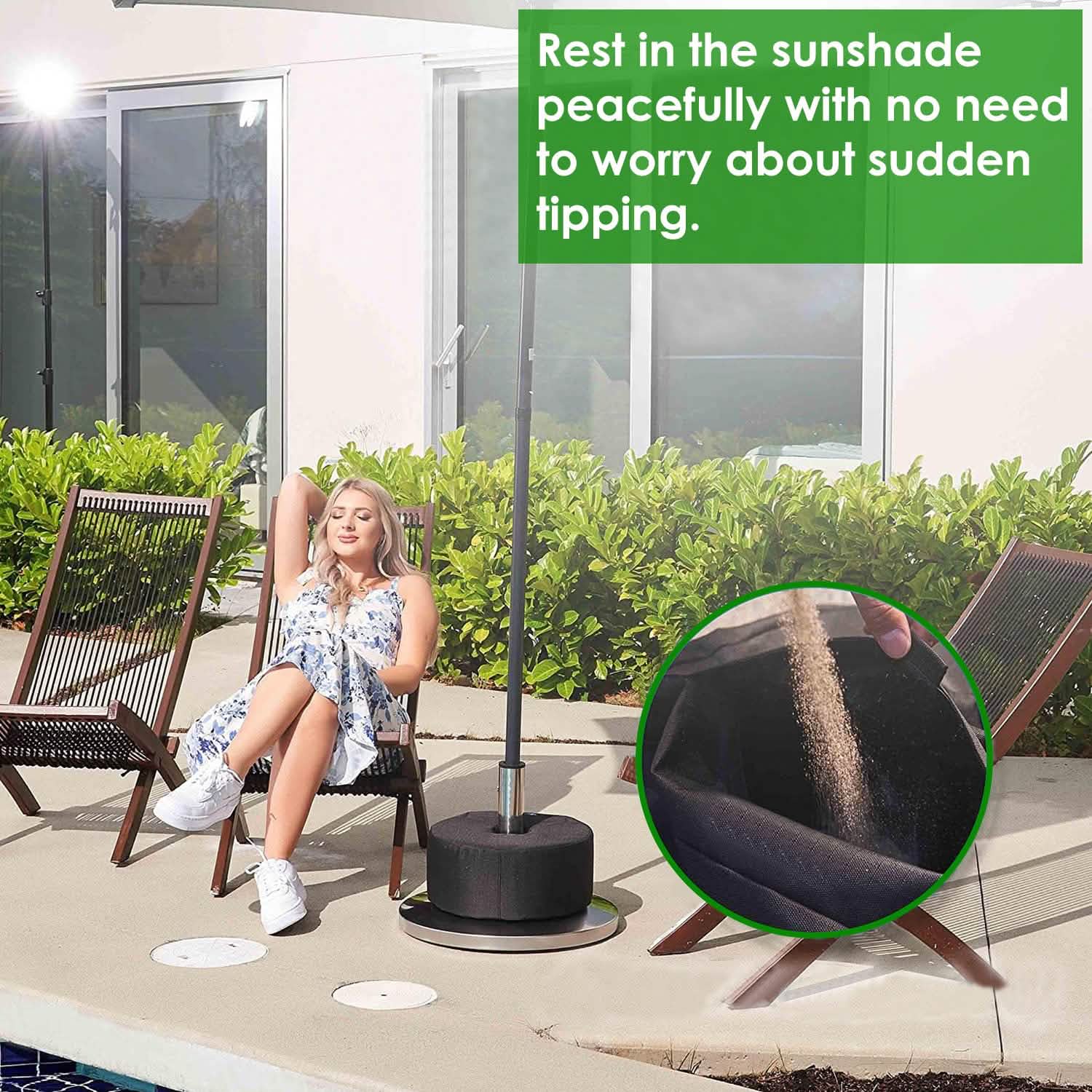 15” Patio Umbrella Base Weight Bag Garden & Patio - Tophatter Daily Deals