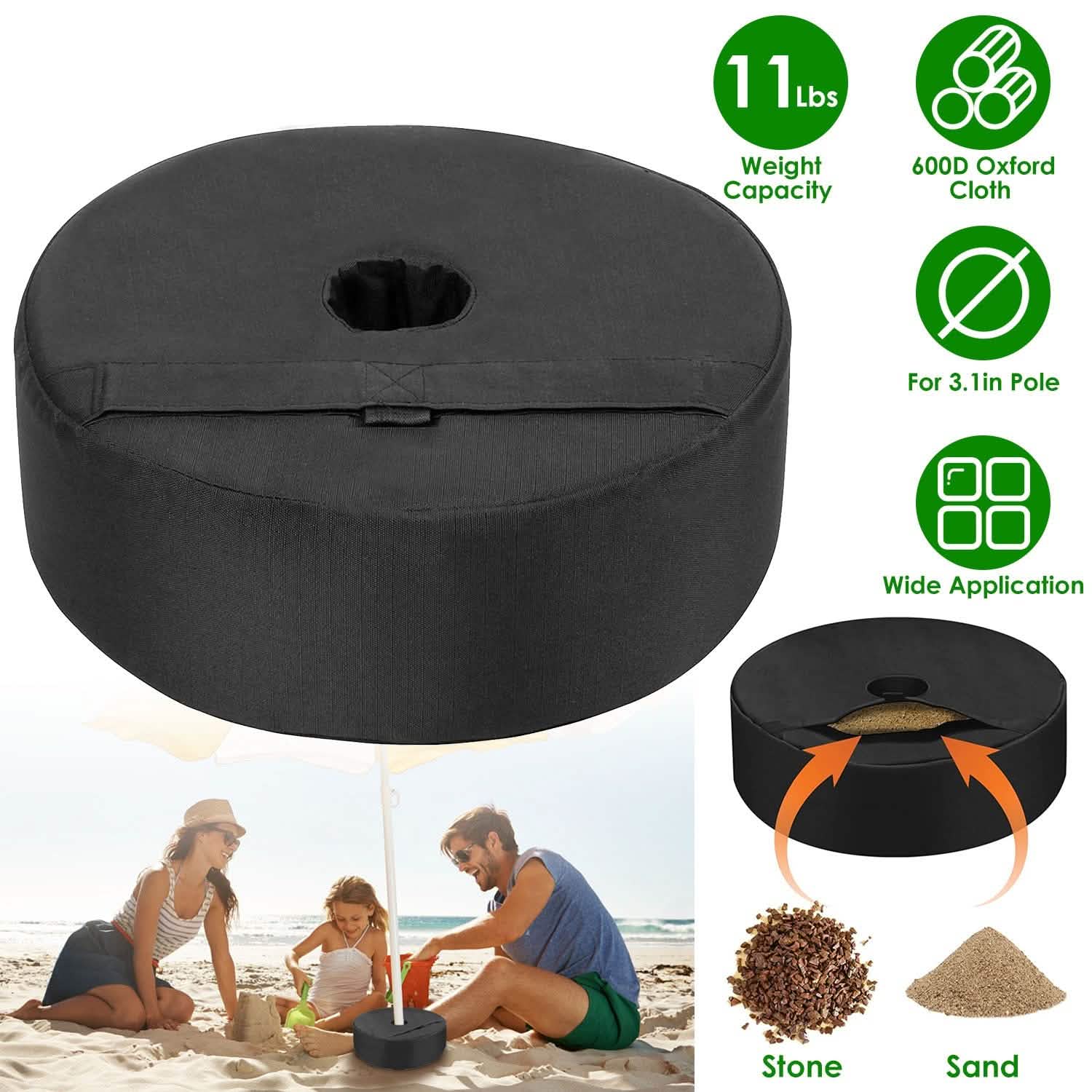 15” Patio Umbrella Base Weight Bag Garden & Patio - Tophatter Daily Deals