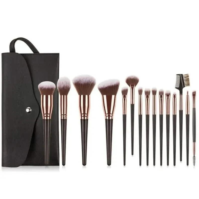 15-Pieces Set: Professional Makeup Brush Black Beauty & Personal Care - Tophatter Daily Deals