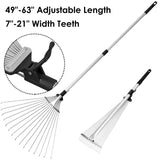 15-Teeth Expanding Stainless Steel Rake Garden & Patio - Tophatter Daily Deals