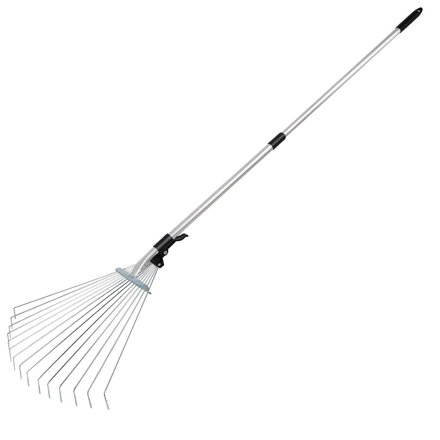 15-Teeth Expanding Stainless Steel Rake Garden & Patio - Tophatter Daily Deals