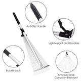 15-Teeth Expanding Stainless Steel Rake Garden & Patio - Tophatter Daily Deals