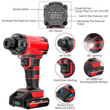 150 PSI 12V Portable Cordless Tire Pump 6000mAh Rechargeable with LED Light Automotive - Tophatter Daily Deals