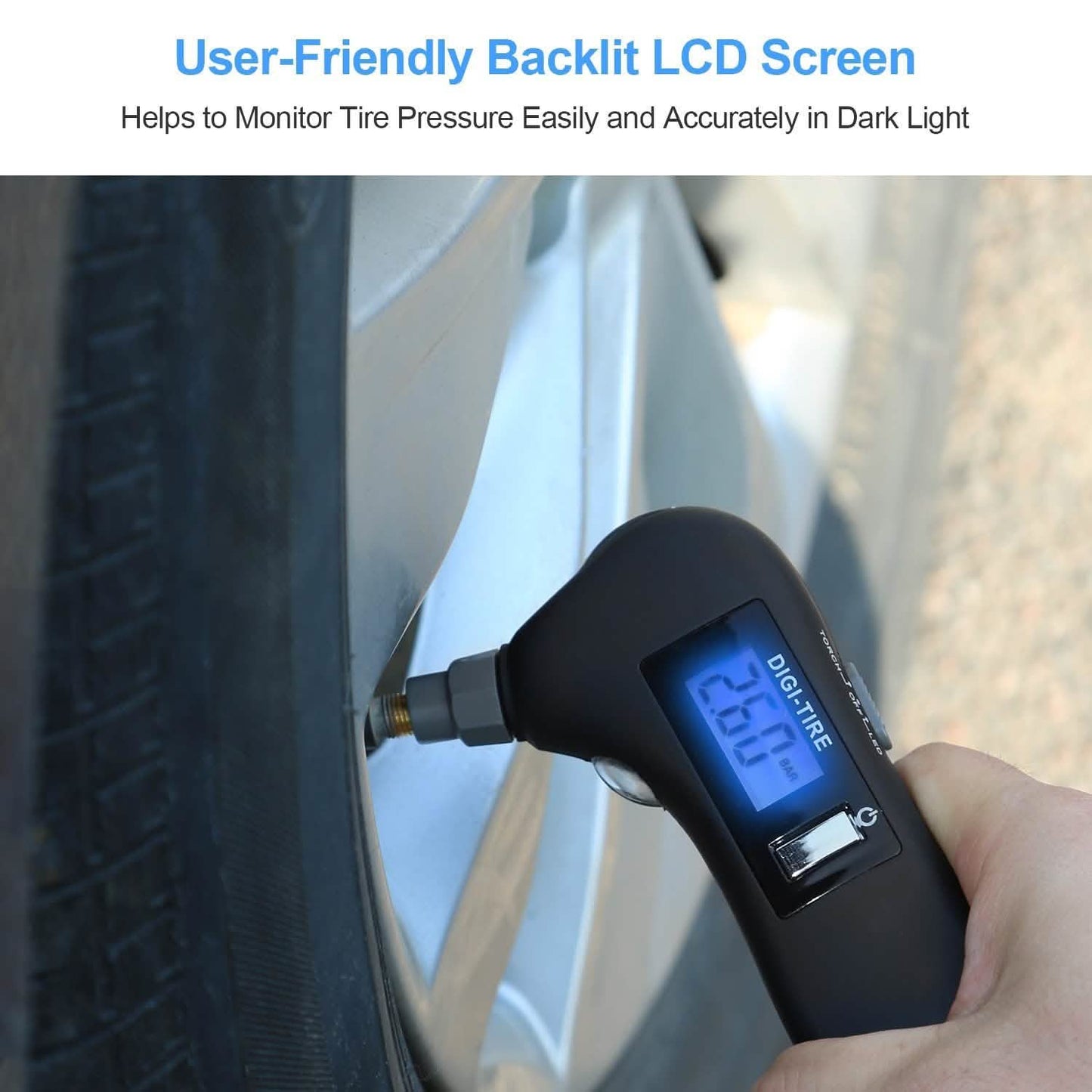 150 PSI Auto Digital Tire Pressure Guage Automotive - Tophatter Daily Deals
