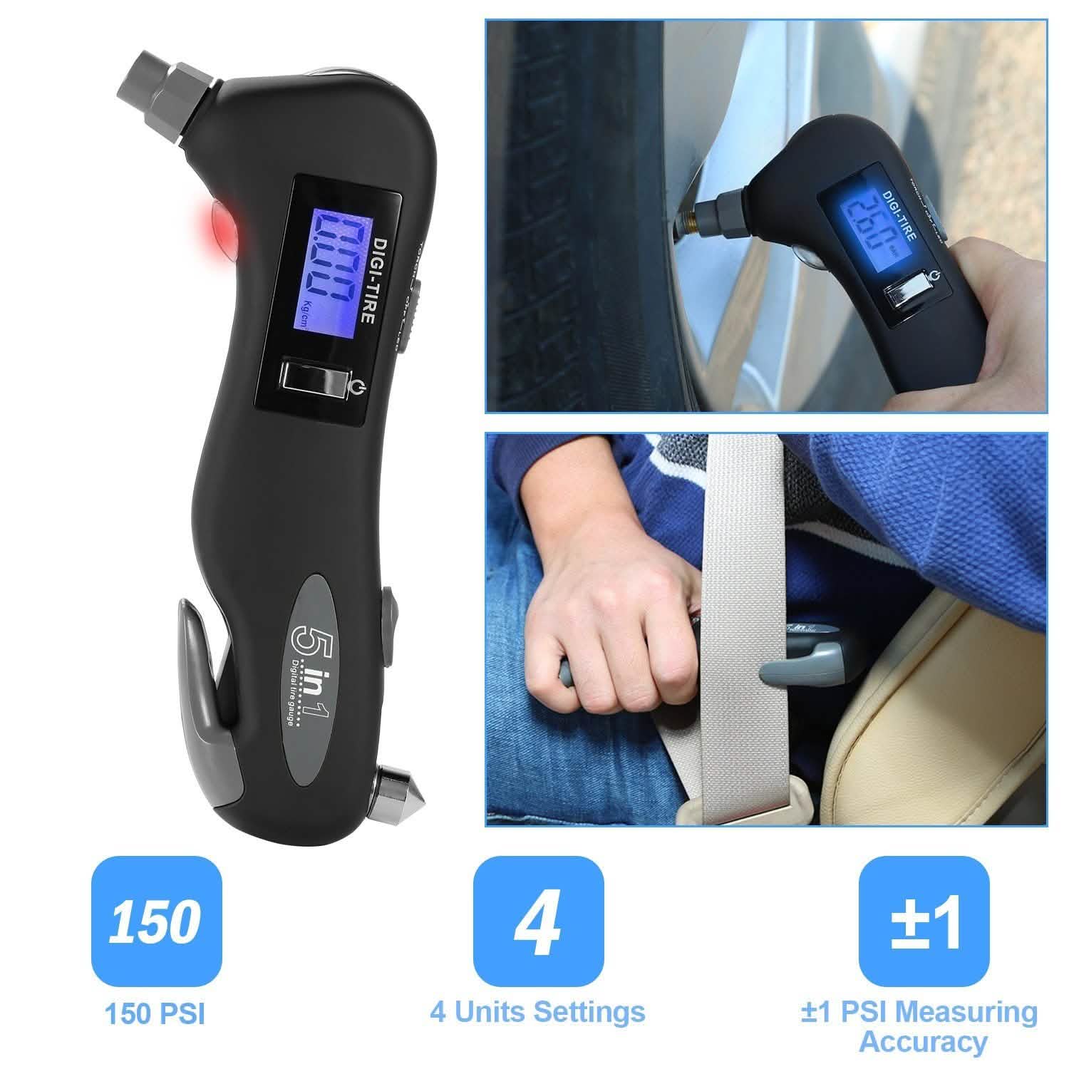 150 PSI Auto Digital Tire Pressure Guage Automotive - Tophatter Daily Deals
