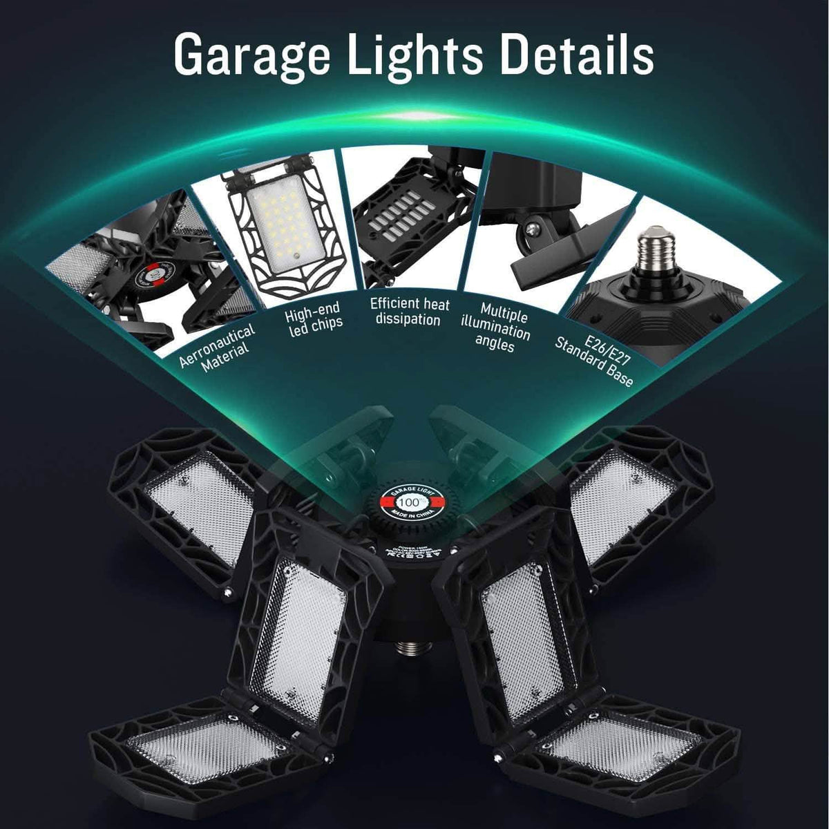 15000LM LED Shop Light with E26/E27 Indoor Lighting - Tophatter Daily Deals