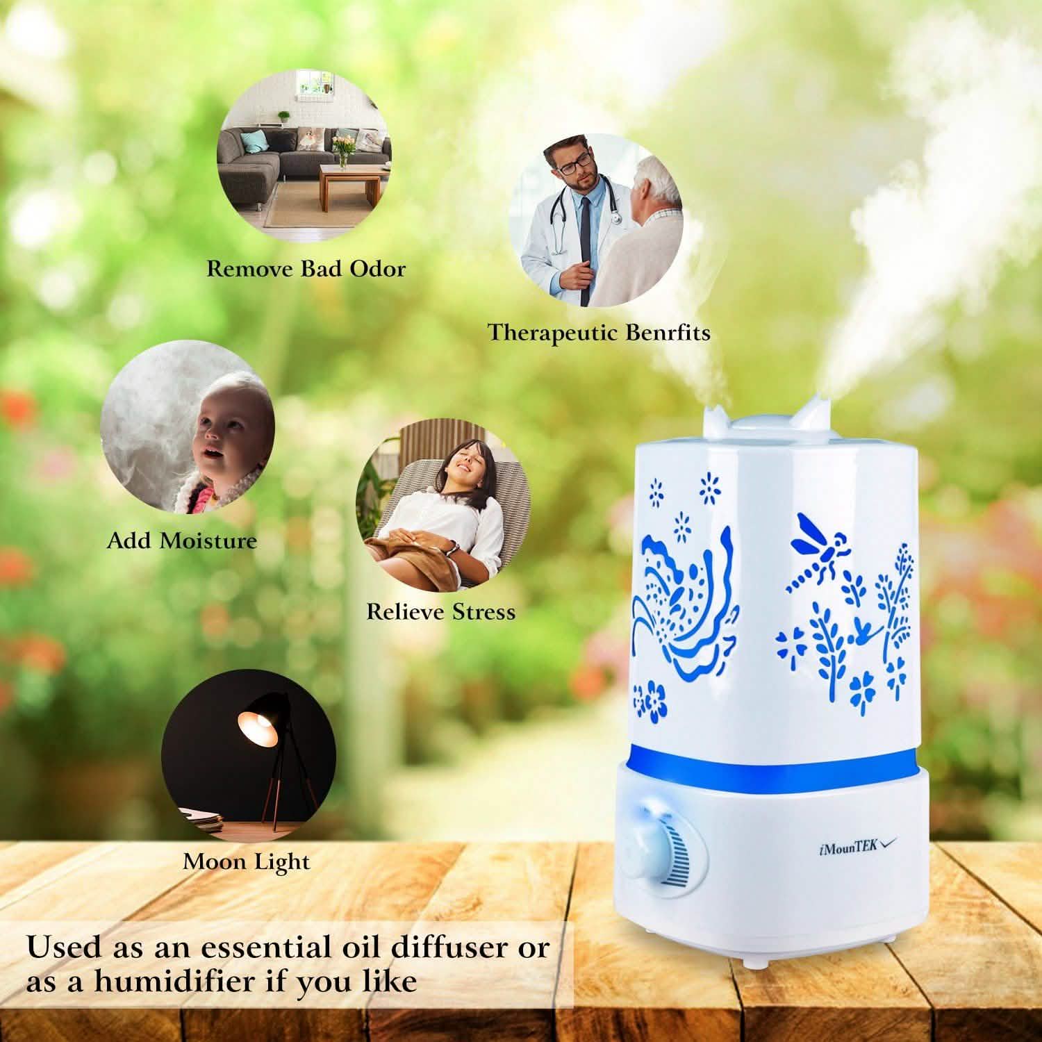 1500ml Ultrasonic Aroma Essential Oil Diffuser Health & Wellness - Tophatter Daily Deals