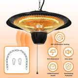 1500W Outdoor Hanging Patio Ultra-Quiet Electric Heating Lamp Garden & Patio - Tophatter Daily Deals