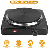 1500W Portable Heating Hot Plate Stove Countertop with Non Slip Rubber Kitchen Appliances - Tophatter Daily Deals