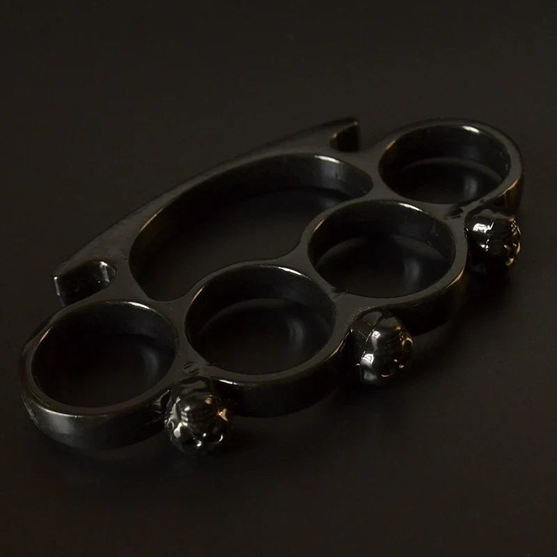 HEAD DESIGN 4 FINGER KNUCKLE DUSTER - Tophatter's Army Deals SELF DEFENSE - Tophatter Daily Deals