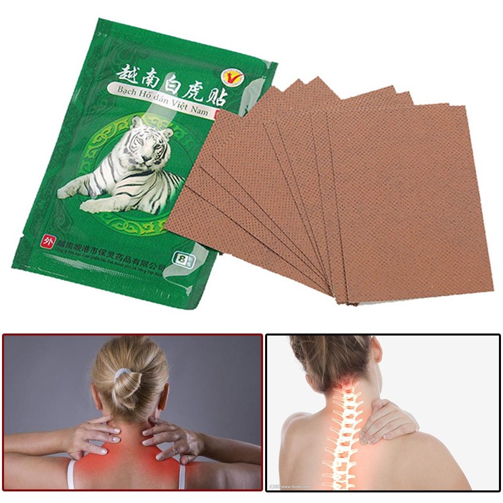 8pcs White Tiger Balm Chinese Herbs Medical Plasters For Joint Pain Back Neck Curative Plaster knee pads for arthritis G07002 0 - Tophatter Daily Deals