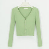 Fitted Womens Cropped Cardigan - Ribbed Knit, Casual Green 3D Changing Face Moving Picture Frame - Tophatter Daily Deals