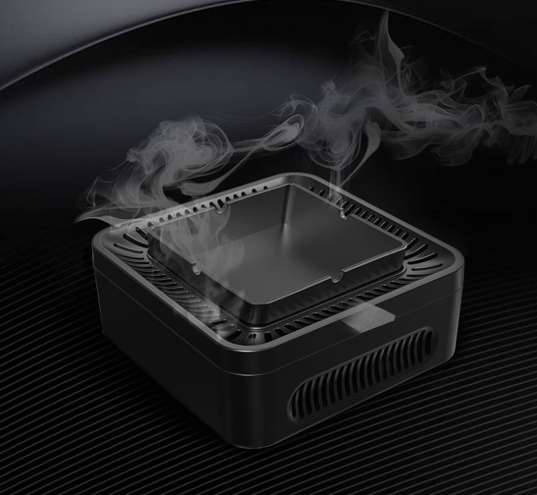 Ashtray Portable USB Rechargeable Smokeless Ashtray Secondhand Smoke Air Filter 0 - Tophatter Daily Deals