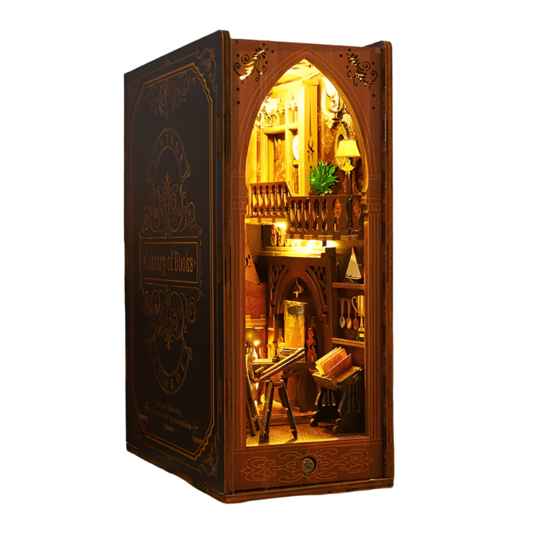 3D Miniature Bookshelf DIY Wooden Bookend Scene Home & Garden > Decor - Tophatter Daily Deals