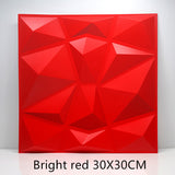 3D solid background wall panel Bright red 30X30 0 - Tophatter Daily Deals