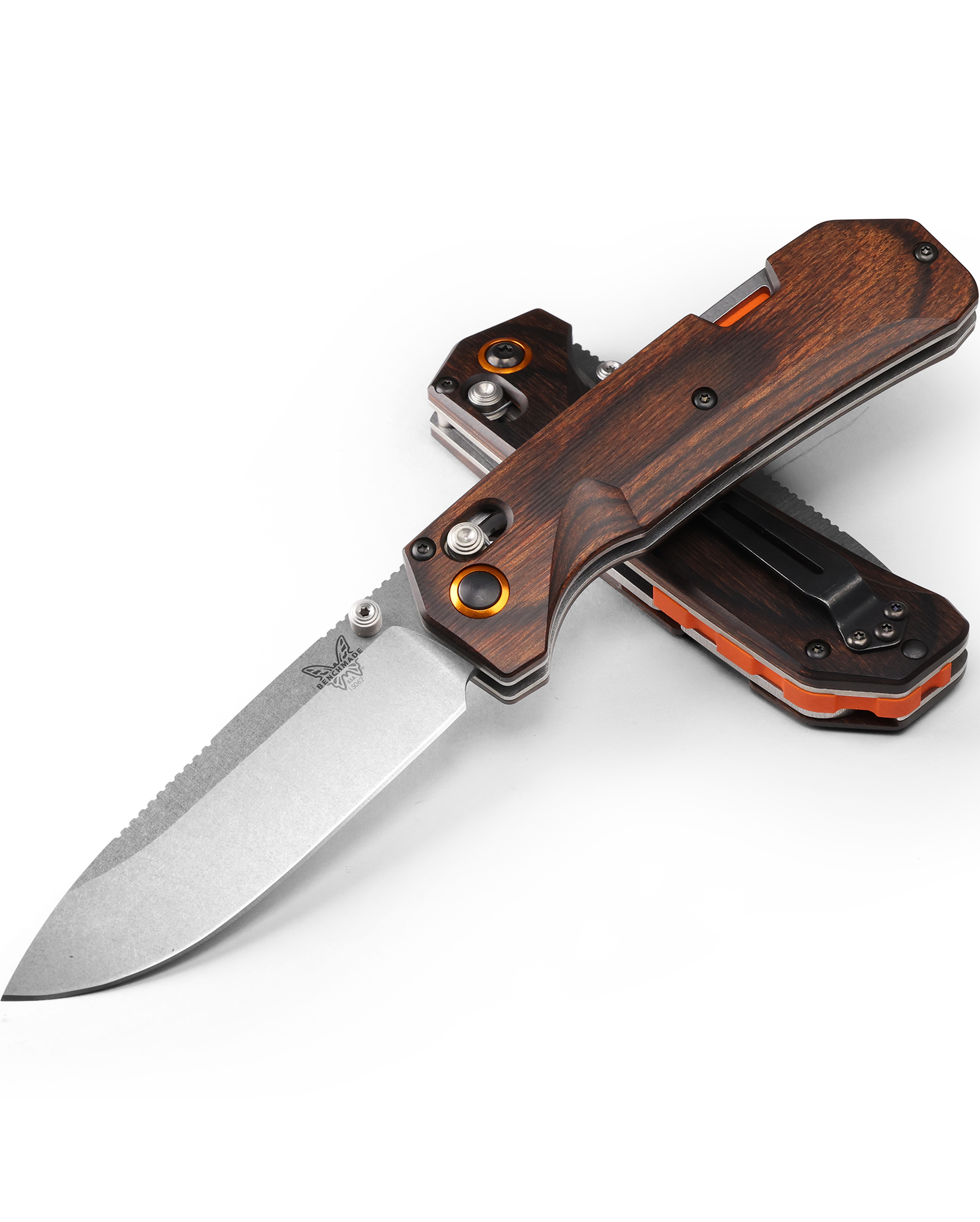 Benchmade Grizzly Creek - Wood Handle - AXIS Lock w/ Gut Hook - 15062 Knives - Tophatter Daily Deals