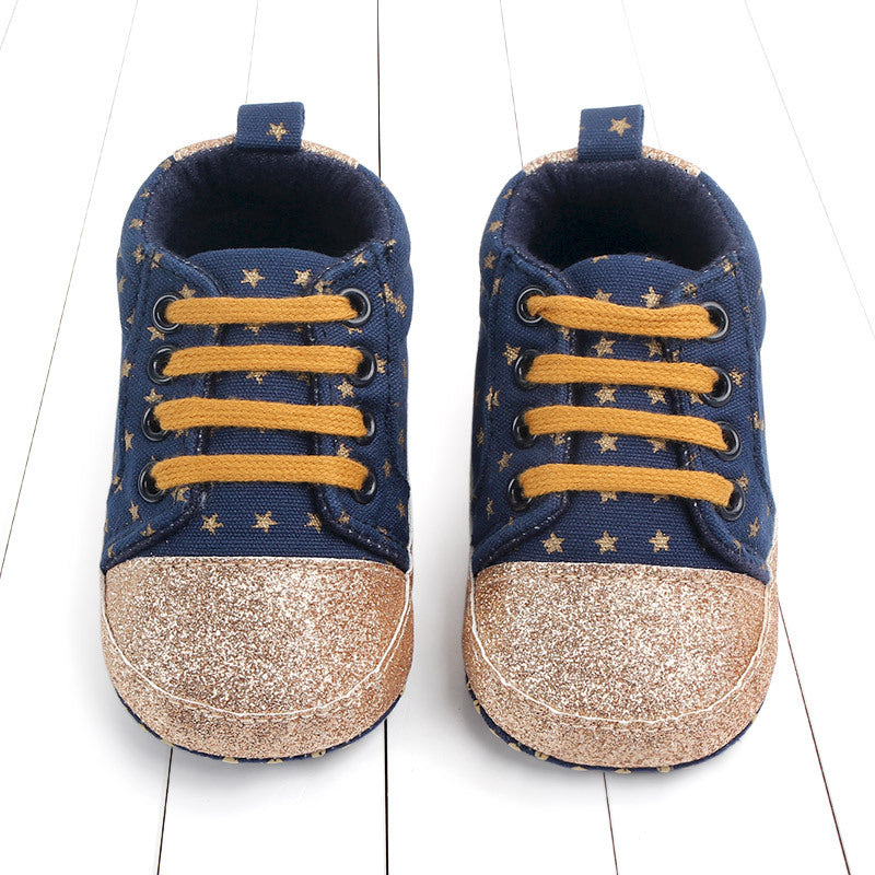 Baby sequined stars toddler shoes 0 - Tophatter Daily Deals