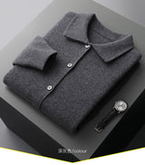 Warm Classic Men's Polo Cardigan - Wool, Button, Autumn 3D Changing Face Moving Picture Frame - Tophatter Daily Deals