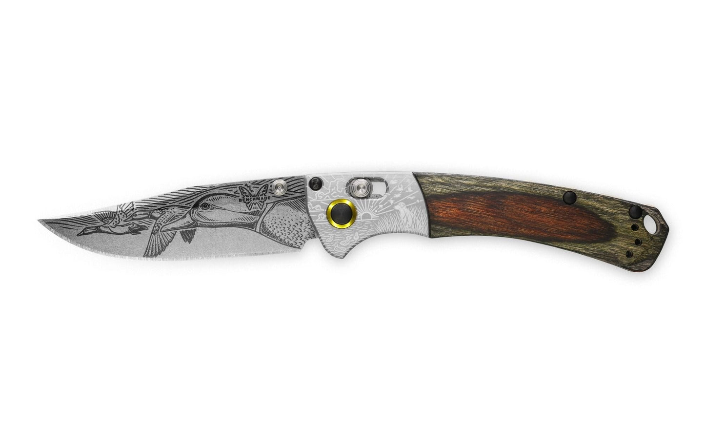 Benchmade Mini Crooked River - Limited Edition Artist Series - Mallard Duck - 15085-2203 Knives - Tophatter Daily Deals