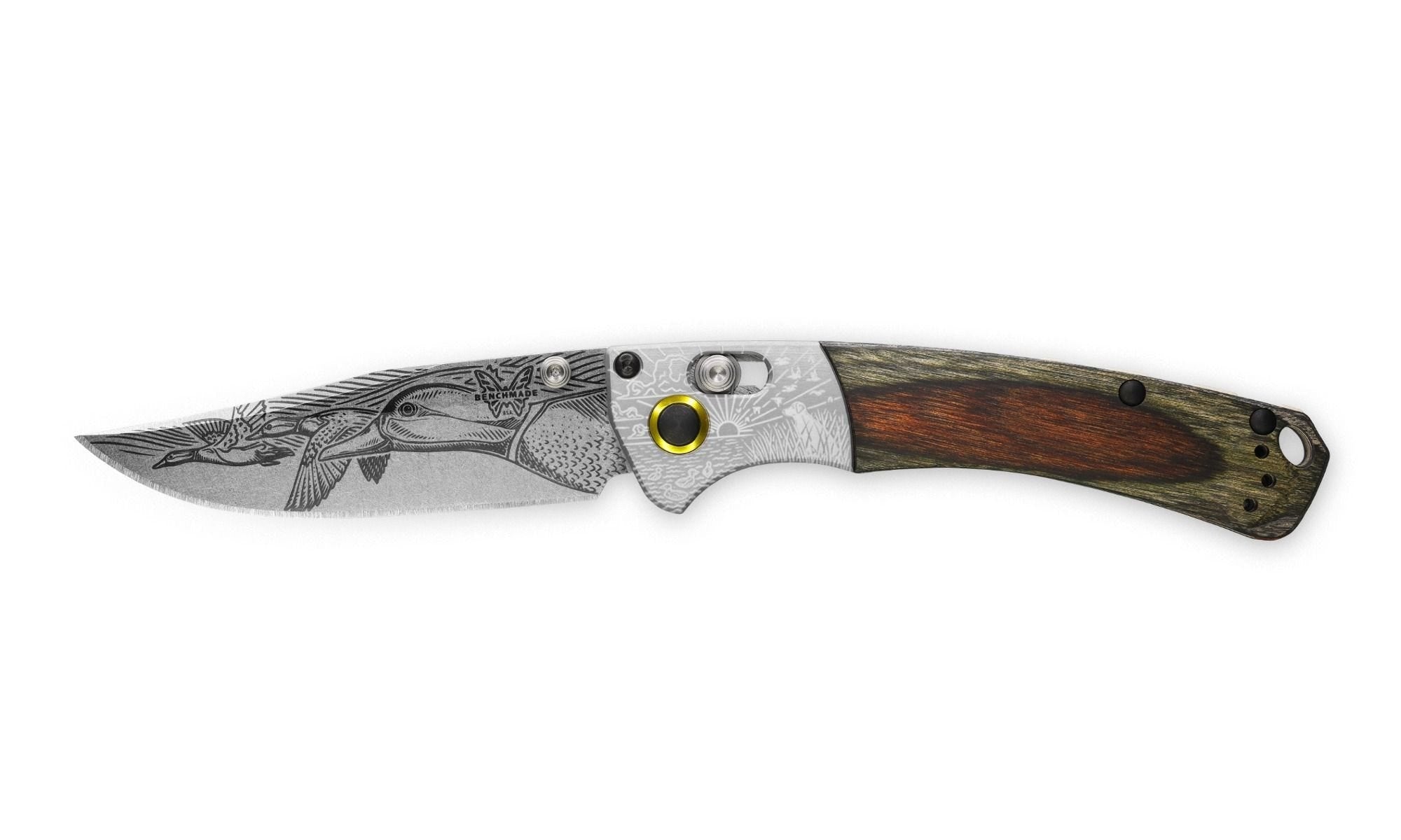 Benchmade Mini Crooked River - Limited Edition Artist Series - Mallard Duck - 15085-2203 Knives - Tophatter Daily Deals