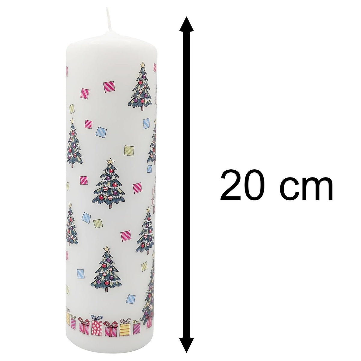 Christmas Trees Advent Pillar Candle | Christmas Advent Calendar Candle - 20cm Advent Candle - Tophatter Daily Deals