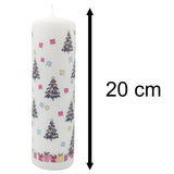 Christmas Trees Advent Pillar Candle | Christmas Advent Calendar Candle - 20cm Advent Candle - Tophatter Daily Deals