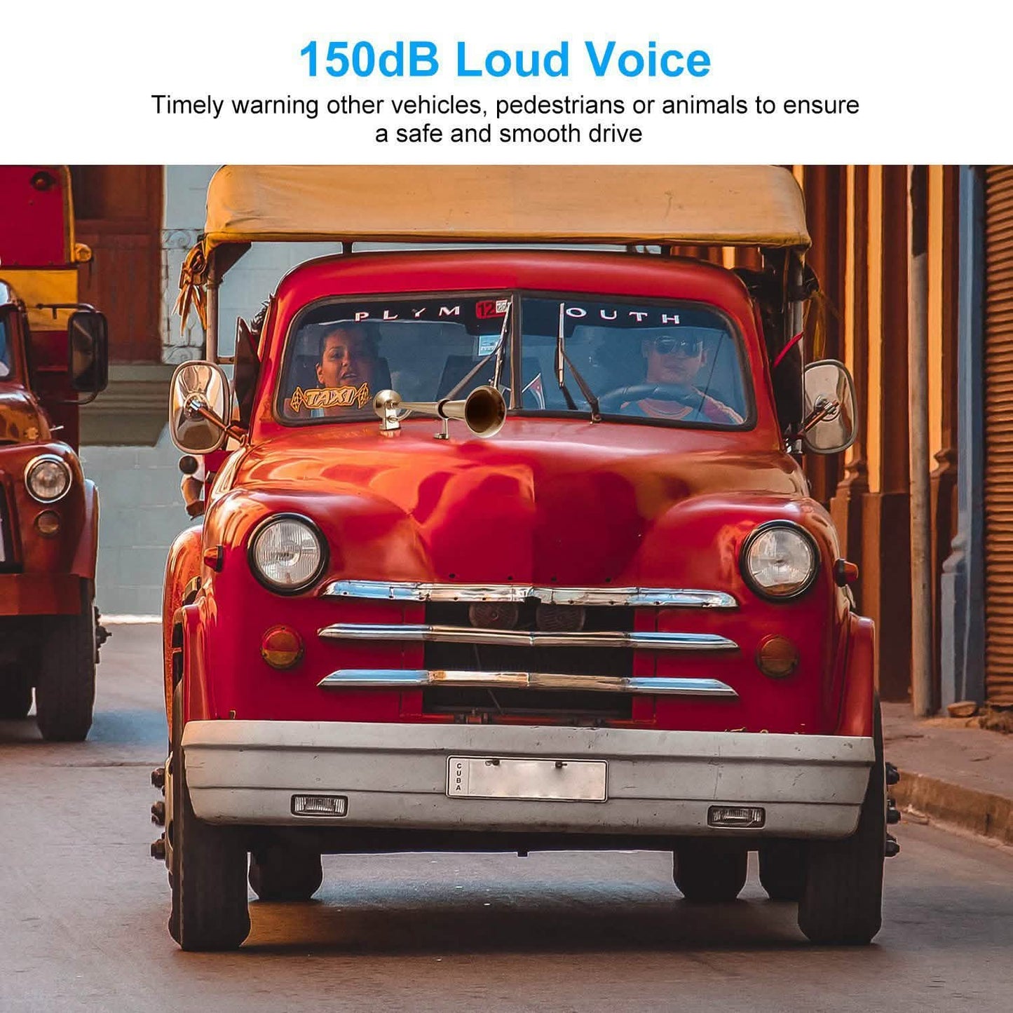 150dB Loud Single Car Trumpet 12V Electric Air Horn Automotive - Tophatter Daily Deals