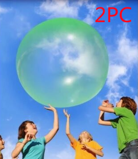 Big Inflatable Ball Children's Toy Elastic Ball Water Ball Bubble Ball Inflatable Ball Green 2PC 0 - Tophatter Daily Deals