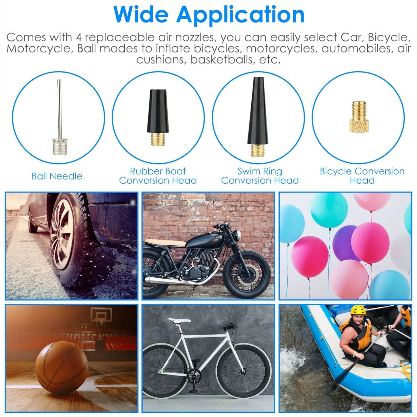 150PSI Cordless Car Tire Pump 6000mAh Rechargeable Tire Inflator Automotive - Tophatter Daily Deals