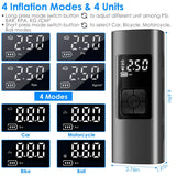 150PSI Cordless Car Tire Pump 6000mAh Rechargeable Tire Inflator Automotive - Tophatter Daily Deals