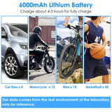 150PSI Cordless Car Tire Pump 6000mAh Rechargeable Tire Inflator Automotive - Tophatter Daily Deals