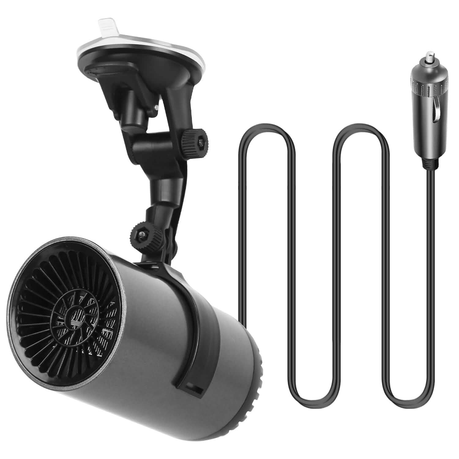 150W Portable Car Heater 2-in-1 Heating Cooling Fan Rotatable Demister Defroster Automotive - Tophatter Daily Deals