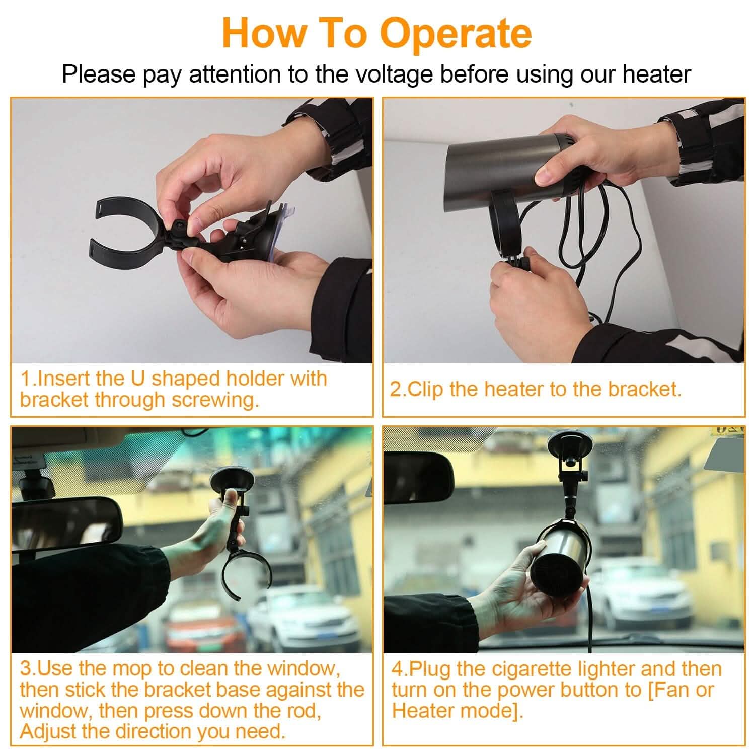 150W Portable Car Heater 2-in-1 Heating Cooling Fan Rotatable Demister Defroster Automotive - Tophatter Daily Deals