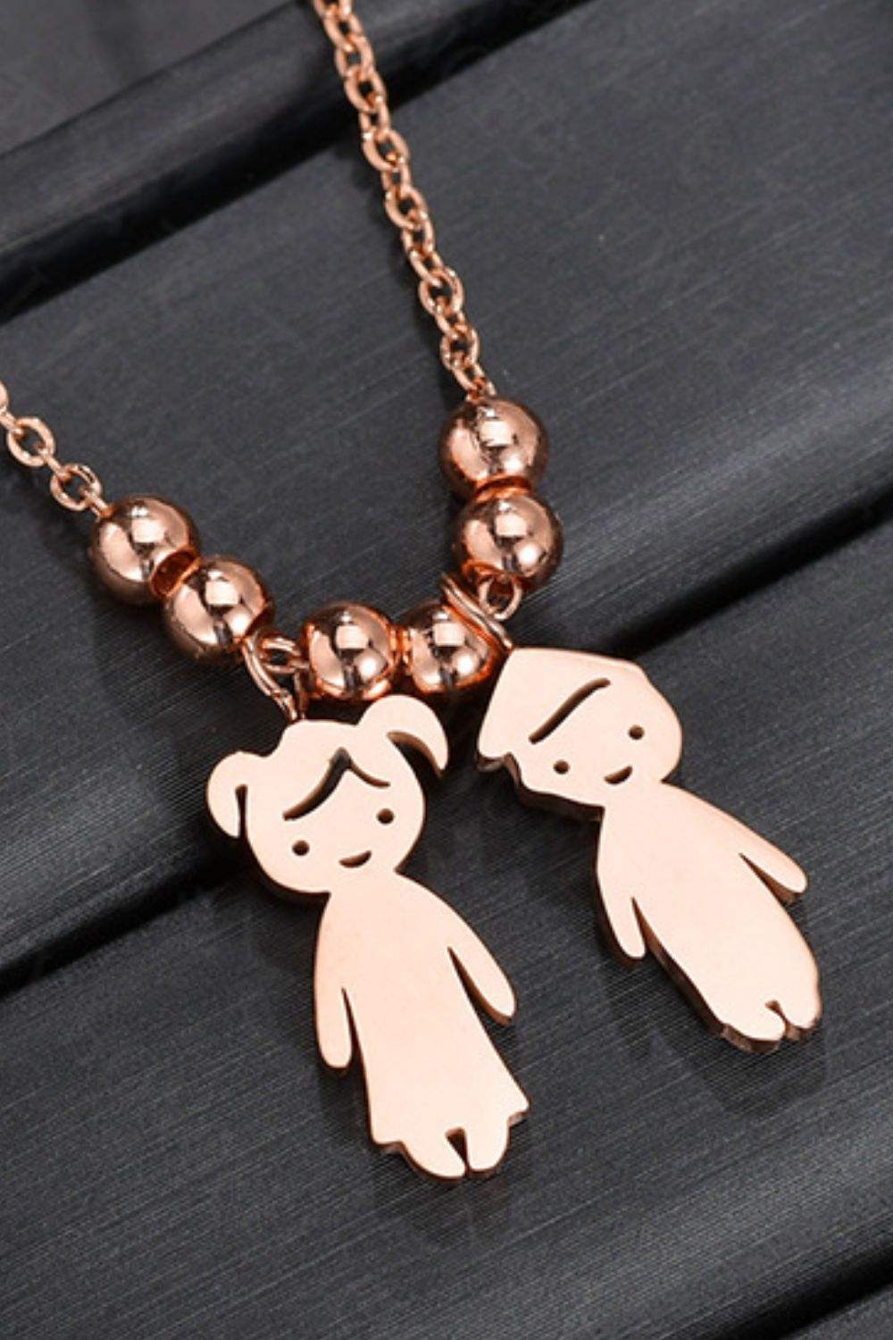 Boy and Girl Pendant Stainless Steel Necklace Necklaces - Tophatter Daily Deals