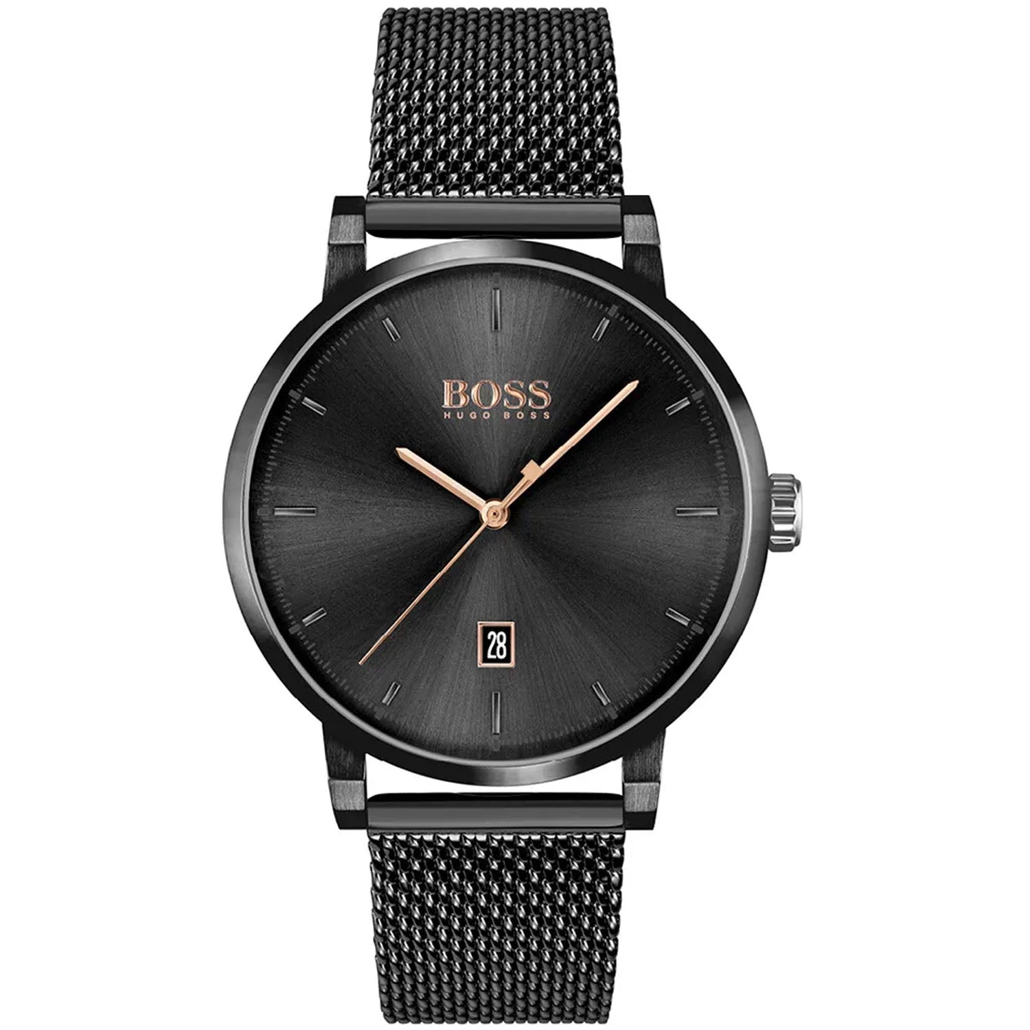 Hugo Boss Men's Confidence Black Dial Watch - 1513810 Black Watches - Tophatter Daily Deals