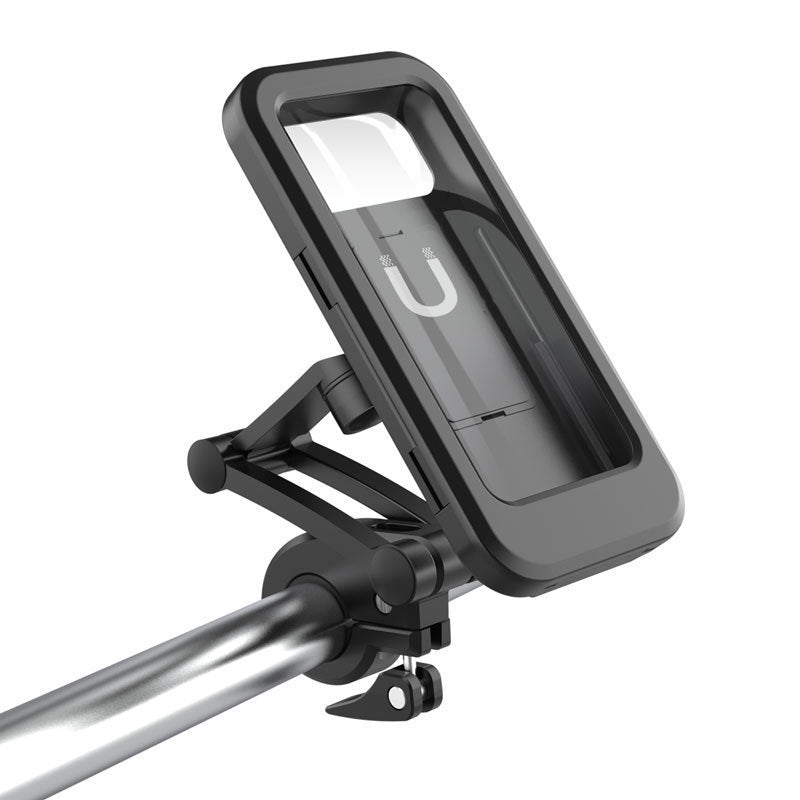 360 Rotatable Waterproof Bicycle Motorcycle Mobile Phone Holder Bike Handlebar Non-slip Clip Stand GPS Mount Bracket Black 0 - Tophatter Daily Deals