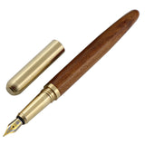 African Rosewood Vintage Brass Wood Fountain Pen Rosewood 0 - Tophatter Daily Deals