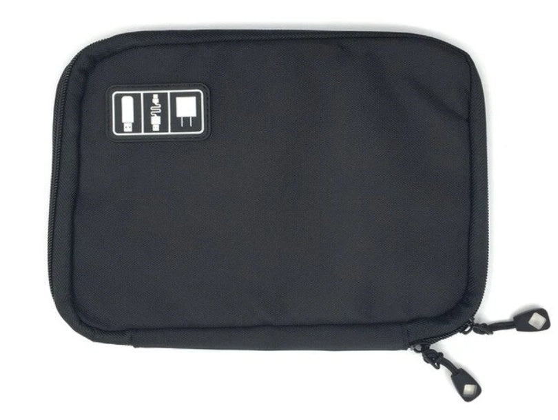 Cable Organizer Bag - Travel Tech Accessories Storage Case Black Cable Management & Organizers - Tophatter Daily Deals