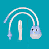 Baby Mouth Suction Nasal Aspirator Cleaning Tweezers Brush Set Blue Owl 0 - Tophatter Daily Deals