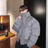 Insulating Men's Short Puffer Coat - Boxy Cropped, Linen 3D Changing Face Moving Picture Frame - Tophatter Daily Deals